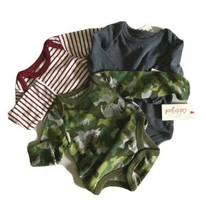 LOT of 3 ROMPERS/ONE-PIECE BABY BOY 0-3 MONTHS CAT & JACK - BRAND NEW WITH TAGS